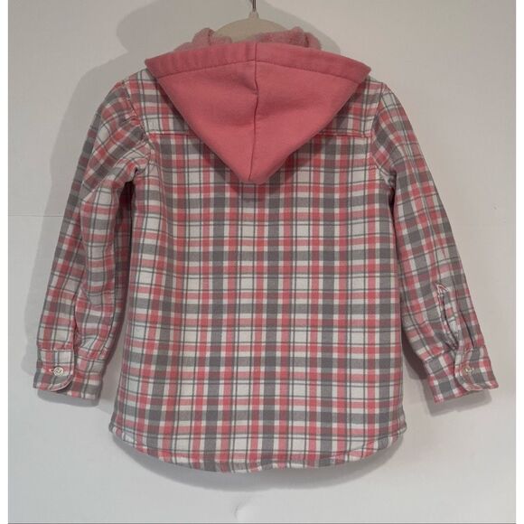 Buffalo David Bitton Pink And Gray Plaid Flannel Jacket   Size 3T - Picture 2 of 5